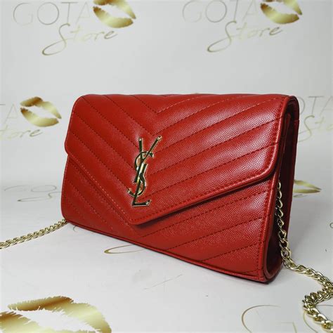 ysl red patent clutch|ysl monogram quilted clutch.